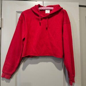 Free People Movements X Upcycle Crop Hoodie Red Size L